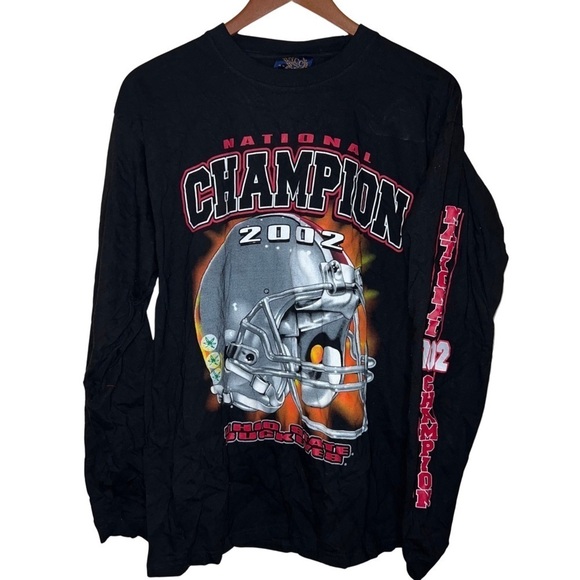 NCC Gold Apparel National Champion Ohio State 2002 Long Sleeved Tee Size Large - Picture 1 of 6